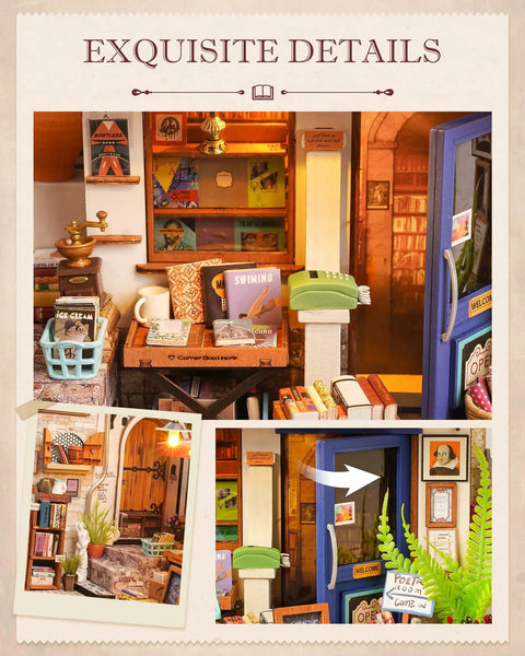 DIY Miniature Bookstore Kit 1 To 20 Scale With LED Lights Build Your Own Tiny House Craft Kit For Adults Totally Perfect