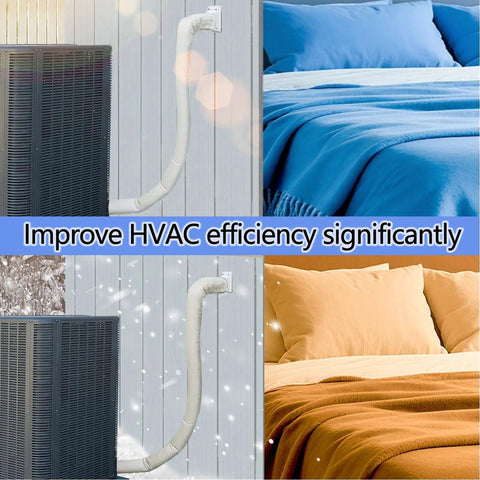Heavy Duty 3 Layer Pipe Insulation Cover For Outdoor AC Lines, Foam Tube Wrap With Anti Aging Shield shown in weather scenarios