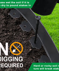 40 Foot Landscape Edging Kit With 48 Spikes Flexible Lawn Border No Dig Design