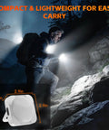 Magnetic Tent Light With 2000mAh Battery, LED Camping Lantern for Hiking shown illuminating a rocky path at night