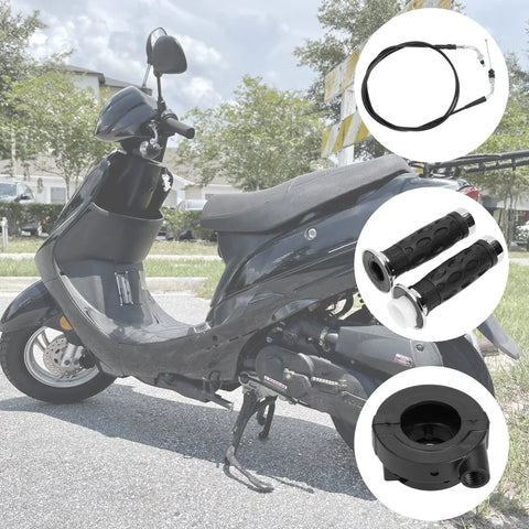 7-8 Inch Twist Grip Throttle Cable Kit For GY6 Scooters And Mini Bikes 50cc 80cc 125cc 150cc QMB139 157QMJ Fits TaoTao Lancer