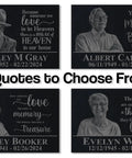 Custom Black Granite Memorial Stone With Your Image For Outdoor Garden And Cemetery Use Personalized Headstone Plaques