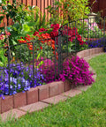 24 Inch Tall Rustproof Metal Garden Fence Panels Set Of 25 Total 27 Feet Long For Landscape Border And Animal Barrier, Square Decorative Edging For Yard Patio And Outdoor Decor, Black Coated Wire installed in a garden setting