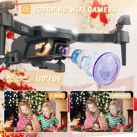 Foldable Mini Drone For Kid Friendly Fun With 1080P HD Camera And FPV Live Video Easy To Fly RC Quadcopter with kids photo example