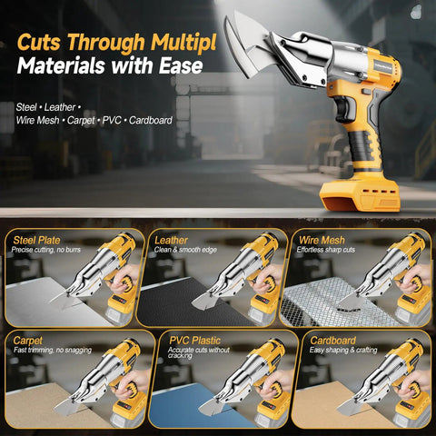 Beast Cordless Metal Shears For 20V Max Batteries With A Brushless Motor Delivering 400Nm Torque Cut Through 14 Gauge Steel