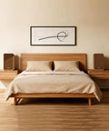 Bookshelf Studio Monitor Speakers 36W RMS Active Bluetooth 5.4 Wireless USB Audio on bedside tables in modern bedroom