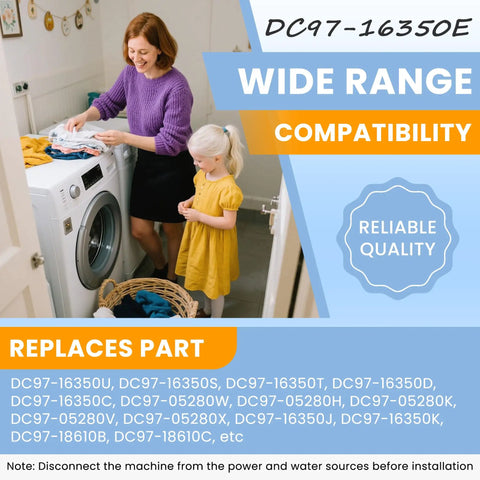 Premium Stainless Steel Washer Suspension Rods Replacement Kit For Front Load Washers DC97-16350E, Fits WA45H7000AW A2 And Similar Models, Heavy Duty, 1.5x Thicker, Quiet, Smooth Operation, Easy DIY Install, Durable Support For Balanced Loads; washer in laundry room