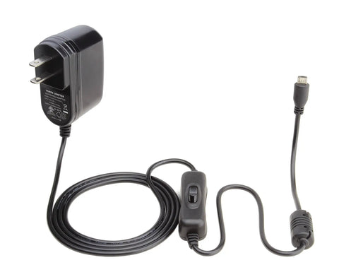 Raspberry Pi Zero 2 W Starter Kit power supply with USB cable and plug, essential for makers and tinkerers.