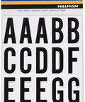 Two Inch Peel Off Vinyl Letters Pack Black And White Self Adhesive Alphabet For Signs And Labels Includes A To Z And Spaces