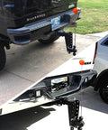 Two Pack Tall Adjustable Magnetic Trailer Alignment Kit With Extendable Poles for hitch alignment on vehicles.