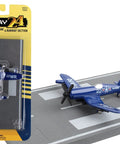 Runway24 Die Cast F4U Corsair USMC Aircraft With Realistic Markings And Buildable Runway Section Military Plane Toy packaging