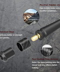 13 Inch Flexible Rubber Antenna Replacement For Jeep Wrangler 2007-2026 And Gladiator 2020-2026 with exploded view of components