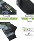 Men Spearfishing Wetsuit Neoprene 3mm And 1.5mm Camouflage Diving Suit Two-Piece Set Camo Green XX-Large elbow and knee detail