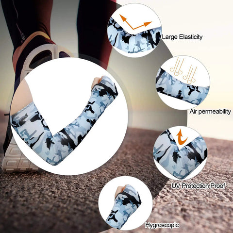 15 Pairs Unisex Arm Sleeves With UV Protection And Anti Slip Ice Silk Fabric for running, showing elasticity and breathability