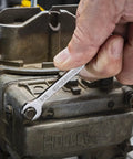 Using a 5/16 inch wrench from Ten Piece SAE Midget Wrench Set With 12 Point Box End And 6 Point Box End, Alloy Steel Construction