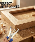 20 Piece Stainless Steel Miter Spring Clamps Kit with Spring Loaded Pliers used on wood picture frame corner joint