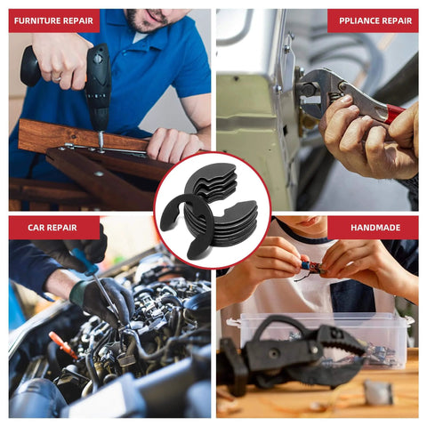 455 Piece E Clip Snap Ring Kit Set With External Retaining Rings M1.5 to M15 for auto, furniture, appliance, and handmade repair.