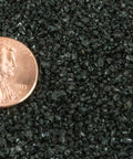 Medium Grit 12 To 40 Mesh Abrasive Blast Media with a penny for scale, used for Sandblast Cabinets, 10 lb bag