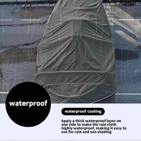 Beefy Ultra Heavy Duty Tear Resistant Canvas Tarpaulin 10x12 Ft With 28 Mil Organic Silicone Coating Waterproof Tarps Grommets And Reinforced Edges For Outdoor Tents Pools And Boats covering boat in rain