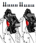 Hydraulic Disc Brake Kit For Mountain Bikes, Road Bikes And Electric Scooters Front And Rear Calipers With 160mm Rotors Dual Piston Aluminum