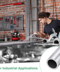 Worker using Three Pack 4 Inch Aluminum Round Tube 6063 Seamless Aluminum Tubing for construction project