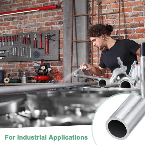 Worker using Three Pack 4 Inch Aluminum Round Tube 6063 Seamless Aluminum Tubing for construction project