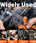 All In One Wire Crimping Tool Kit With 200 Heat Shrink Connectors, Color Coded Crimper And Wire Stripper in automobile use