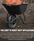 Wheelbarrow with Heavy-Duty Universal 4.80/4.00-8 Inch Tire And Inner Tube Set For Dollies Trolleys And Wagons