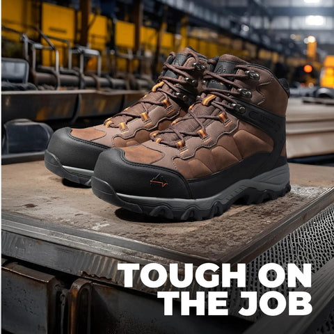 Waterproof Steel Toe Boots For Men Paladin Steel Slip Resistant Safety Work Boots Built Tough With ASTM F2413 18 Toe Protection