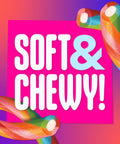 Ropes Candy Twisted Rainbow Punch Flavor Soft And Chewy 9 Oz Pack, vibrant colors and bold 'Soft & Chewy' text on package