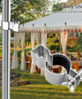 Adjustable Pipe And Drape Clamps For Party Decor, Go To Heavy Duty Steel Clamps For Venue Setup in outdoor wedding setting