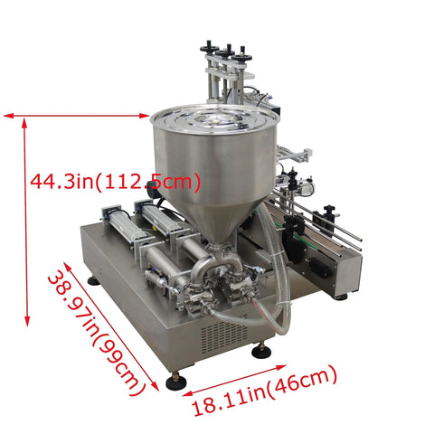 Heavy Duty Double Head Automatic Paste Filler Smooth Operator Sauce And Syrup Filling System With Conveyor Belt 100 To 1000 Ml Capacity, stainless steel.