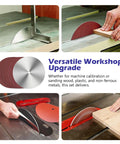 10 Inch Table Saw Calibration Plate And Sanding Disc Set with 18 PSA Sandpapers for precise blade alignment and smooth finishing.
