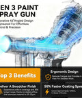Get Smooth Finish With This Cordless Hvlp Paint Sprayer Boasting A Comfy 45 Degree Tilt Grip, featuring a Gen 3 paint sprayer with ergonomic design.