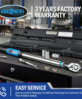 Digital Torque Wrench One Half Inch Drive With Buzzer And LED Indicator Pro Grade Build Twelve And A Half To Two Hundred Fifty Foot Pounds And Seventeen To Three Hundred Forty Newton Meters Electronic Torque Tool With Calibration Certificate Red in open case in workshop setting