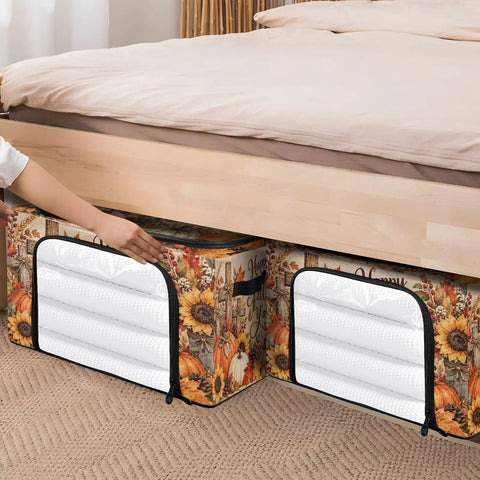 Game Changing Foldable Storage Tote With Clear Front Window And Dual Zipper Access For Quick Grabbing Steel Reinforced Base under bed access view