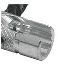 Close-up of All In One Four Way Grease Fitting Tool For Installing And Removing Straight And Angle Type Fittings Fits One Eighth Inch NPT Threads Works Like A Champ