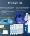Premium Value Pack Handheld Ultrapure Instant Steam Inhaler for Sinus Relief with refills, charger, and blue travel bag