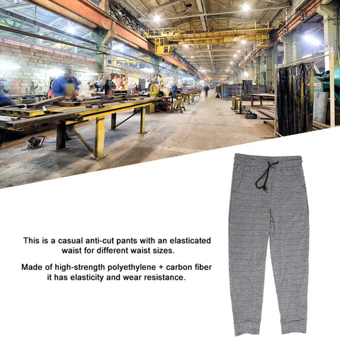 Industrial environment with 5 Levels Cut Resistant Outdoor Pants For Men Anti Cut Stab Resistant Wear Resistant Trousers displayed.