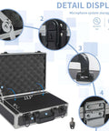 14 Inch Hard Shell Carrying Case Built Tough For Cameras Lenses Guns And Tech with foam insert and secure latches, open view.