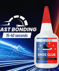 Bottle of Hardcore Shoe Glue For Sneakers, Boots, Sandals And More - Heavy Duty Repairs That Bond Rubber, Leather And Canvas.