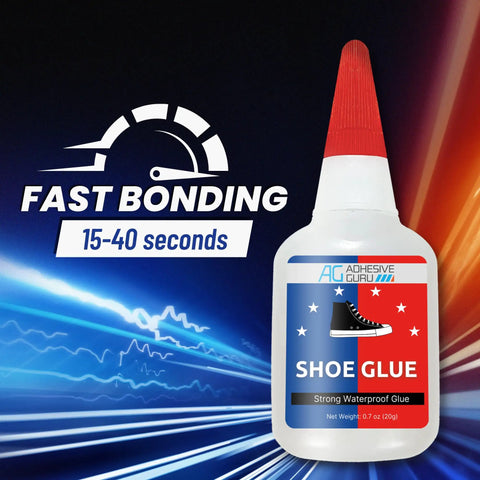 Bottle of Hardcore Shoe Glue For Sneakers, Boots, Sandals And More - Heavy Duty Repairs That Bond Rubber, Leather And Canvas.