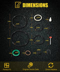 Fire Ball 300 Repair Kit 238286 For 5:1 Pumps parts dimensions with o-rings and seals for models 203857 203872 203876