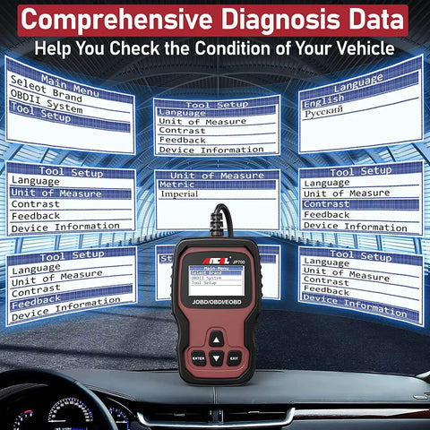 JP700 OBD2 Japanese Car Scanner With JOBD Protocol Code Reader for dashboard diagnosis view