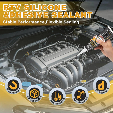 Heavy Duty RTV Gasket Sealant And High Temp Black Silicone Adhesive For Gearboxes Axles Pumps Superchargers in engine setting