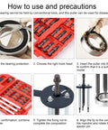 Premium Heavy Duty 21 In 1 Inner Hole Bearing Puller Kit Game Changer For Handling Internal Bearing Disassembly Tasks Made From Strong 45 Steel Construction Offering Top Tier Rigidity Wear Resistance And Rust Protection For Your Garage Gear, 21-piece red case set