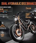 Upgraded 2025 4000W Dual Motor Electric Bike For Adults showcasing dual hydraulic disc brakes and fat tires.