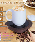 Electric Coffee Mug Warmer With 15 Oz Ceramic Cup And Removable Cork Base, Smart Desk Heater Auto Shut Off Keeps Your Joe Piping Hot All Day Long Truly The Holy Grail Office Home Gift To Deck Out Any Desk Setup.