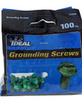 Pack of Pro Grade Combination Grounding Screws For Electrical Bonding, 10-32 Thread Forming Grounding Screws, 100 count