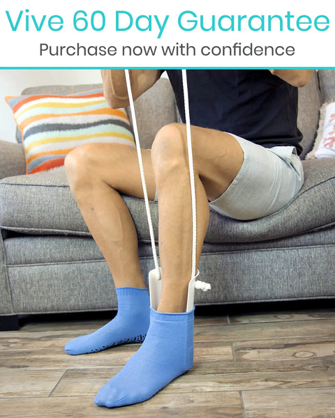 Sock Aid For Easy On And Off With Comfort Foam Grip For Seniors And Limited Mobility Stocking Slider For Hosiery Donning And No Sweat Recovery For Everyday Dressing And Comfortable Self Donning Of Socks.